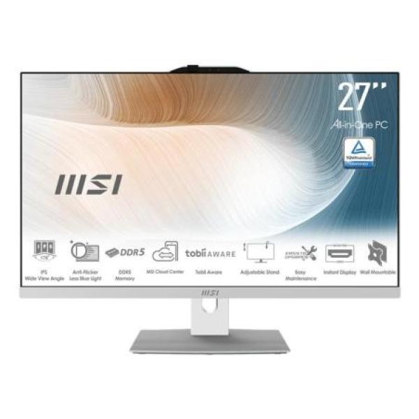 Computador All in One MSI AM272P - 1053ES 27" Intel Core i7 - 150U 16GB 512GB Sem SO Branco