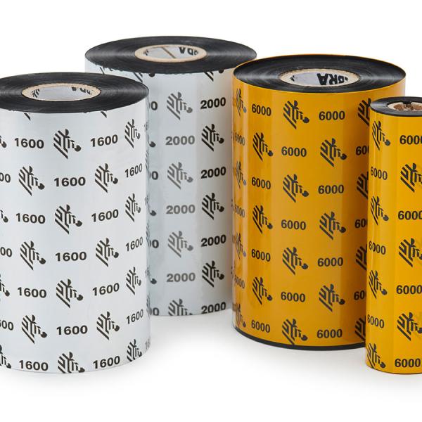 Fita Zebra ZipShip 2300 Pack de 12 Fitas de Transferencia Termica Original Preto Fitas de Cera - Nucleo 12.7mm Largura 84mm Comprimento 74m — Recondicionada