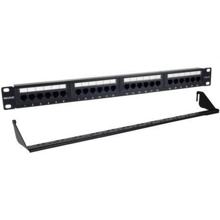 Patch Panel Phasak PU 2424, 24 Portas Cat.6, Altura 1U, Gestão de Cabos — Recondicionado
