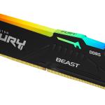 Memória DIMM Kingston FURY Beast RGB 32GB 1x32Gb 5600MT/s DDR5 CL36 — Apenas AMD AM5 e Intel 14ª e acima — Recondicionada