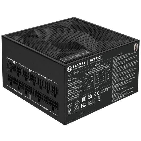 Fonte de Alimentação Modular Lian Li SX 1000W 80+ Platinum Preto — Recondicionada