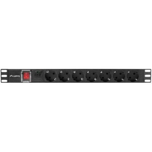 PDU Lanberg PDU - 07F - 0200 - IEC - BK 7 Schucko 1U Preto 2 Metros — Recondicionado
