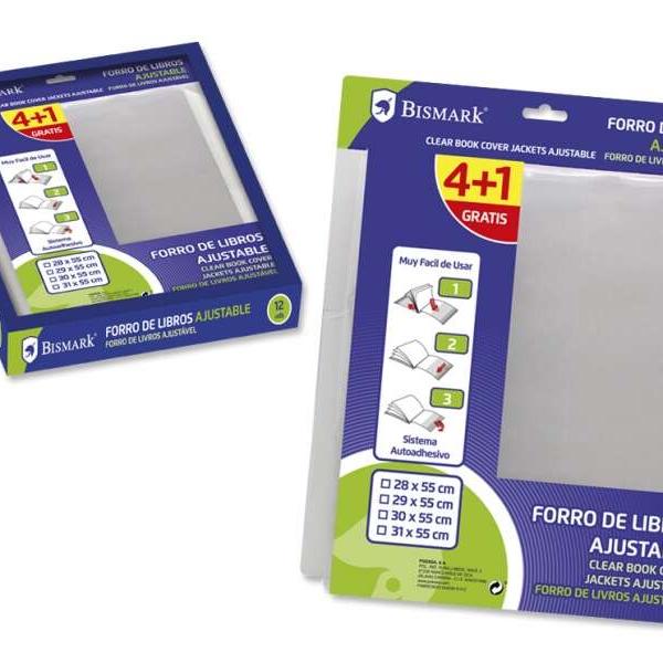 Pack de 5 Forras Bismark para Livros de 310 mm em Polipropileno, Recondicionado