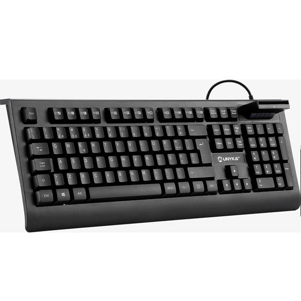 Teclado UNYKA KB918 com Leitor de Cartões Inteligentes e DNIe — Recondicionado
