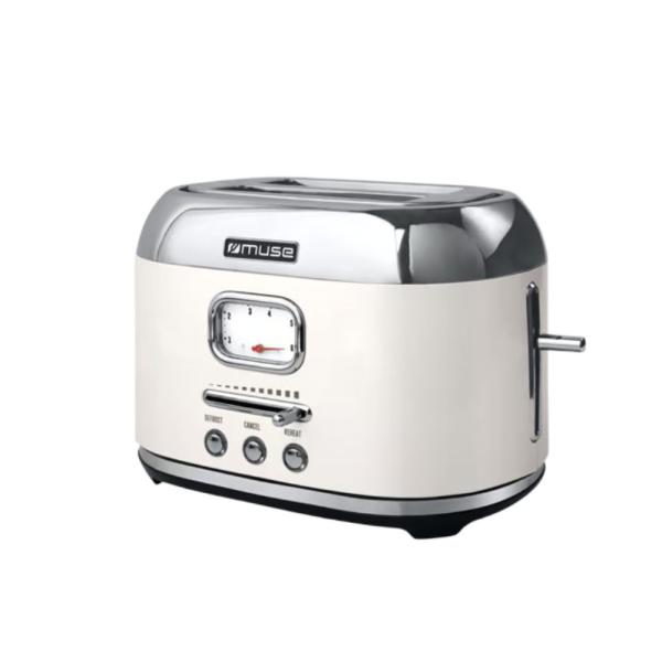 Torradeira Muse MS - 120SC Vintage 2 Tostas Branca — Recondicionada
