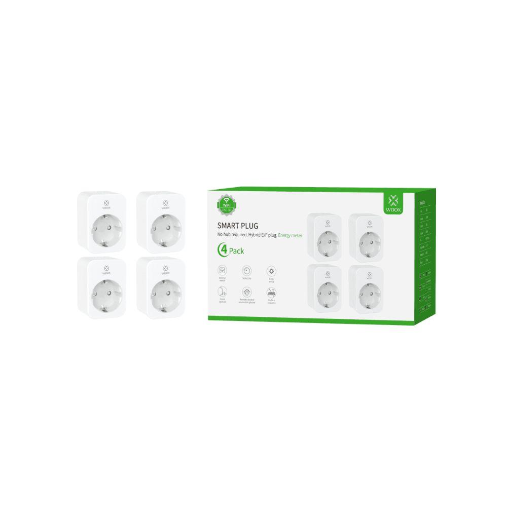 Pack 4 x Tomada Inteligente Woox R6118 Com Medidor de Energia — Recondicionado