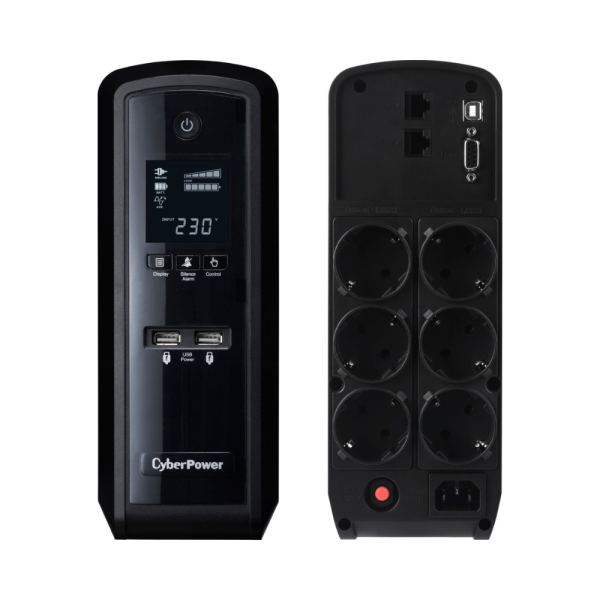 UPS CyberPower CP1350EPFCLCD 1350VA/810W, 6 saídas, PFC Ativo, LCD, Formato Torre — Recondicionado