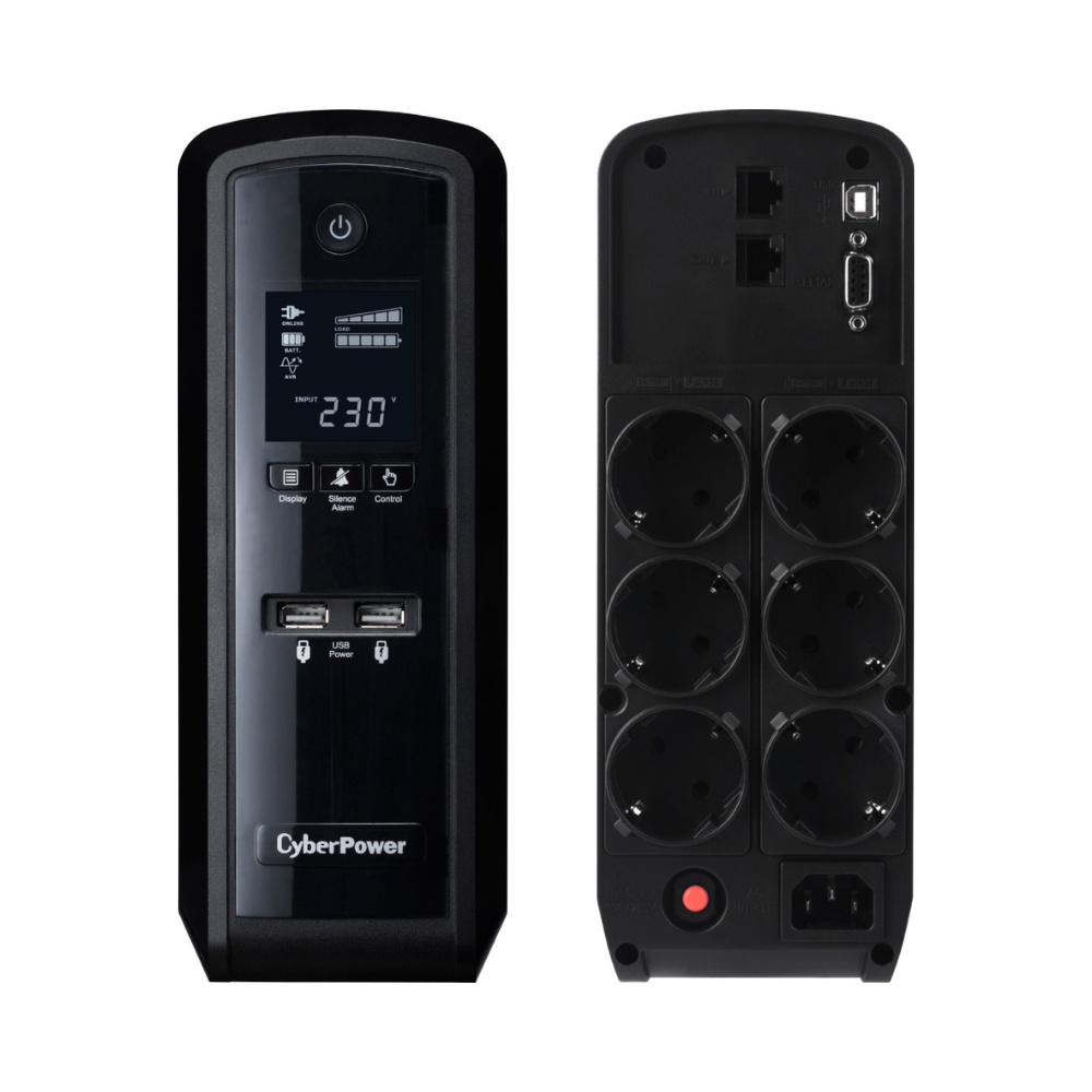 UPS CyberPower CP1350EPFCLCD 1350VA/810W, 6 saídas, PFC Ativo, LCD, Formato Torre — Recondicionado