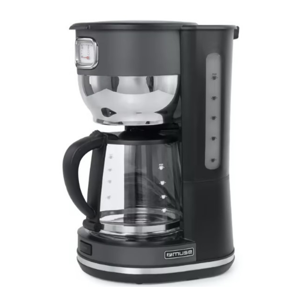 Máquina de Café de Filtro Muse MS - 220DG Vintage Prateado e Cinza Escuro — Recondicionada