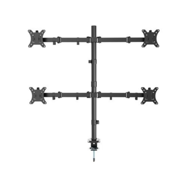 Suporte para 4 Monitor Gembird Ajustável de Secretária permite rodar inclinar e girar 13" a 32"