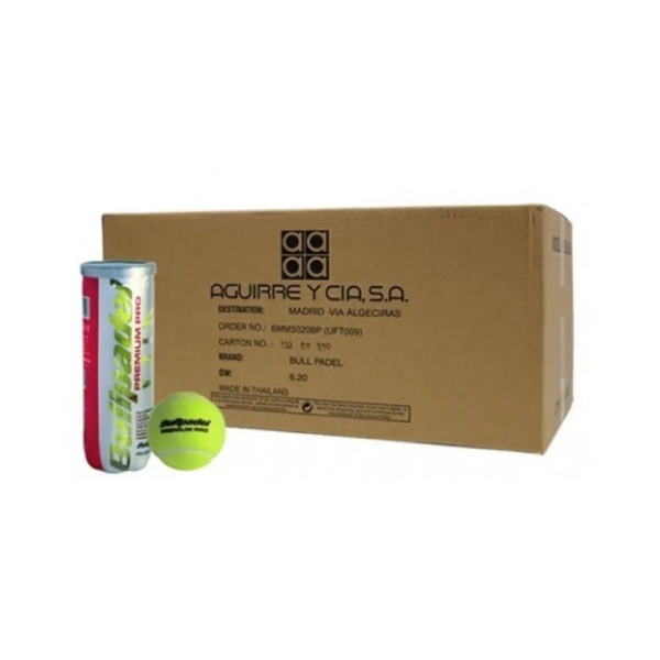 Caixa de Bolas Bullpadel Premium Pro (24 packs de 3 unidades) — Recondicionado