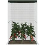 Estufa para Cultivo de Plantas com Porta Enrolável e Estrutura de Aço para Jardim Varanda Pátio 120x120x180 cm Verde