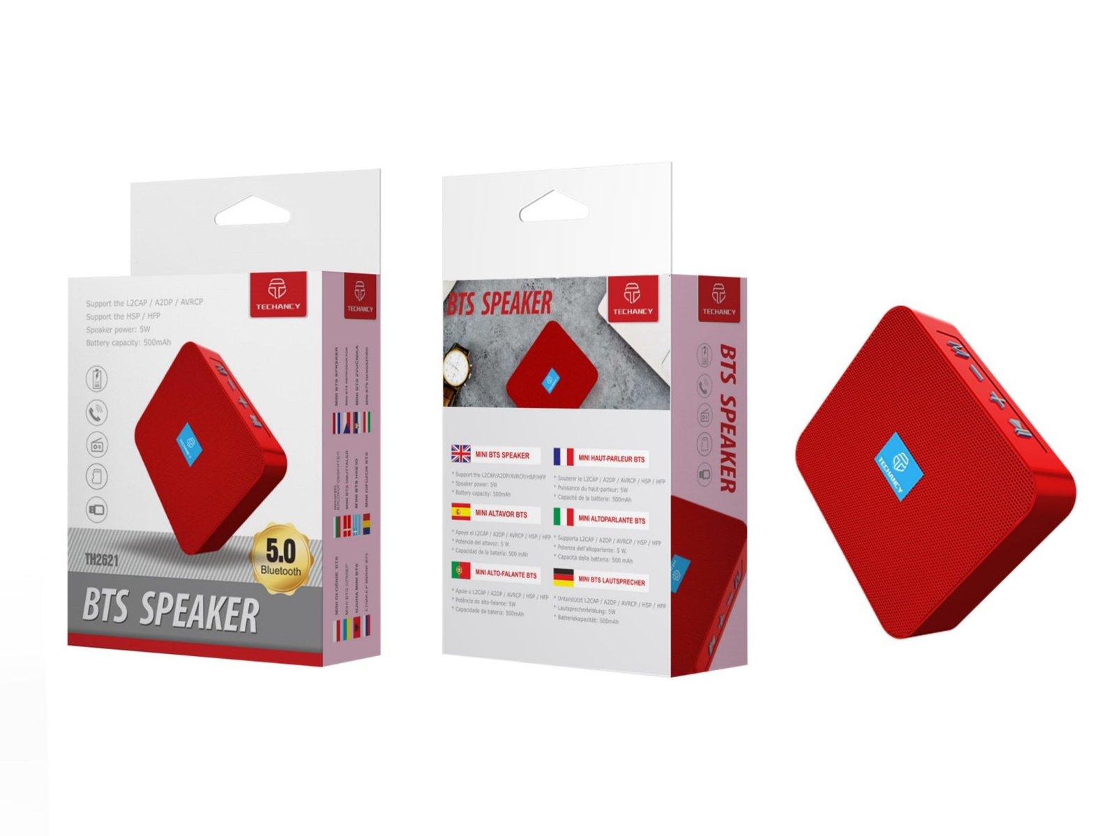 Mini Coluna Bluetooth Vermelha