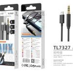 Cabo De Audio Aux Lightning Para 3,5Mm 1M Preto