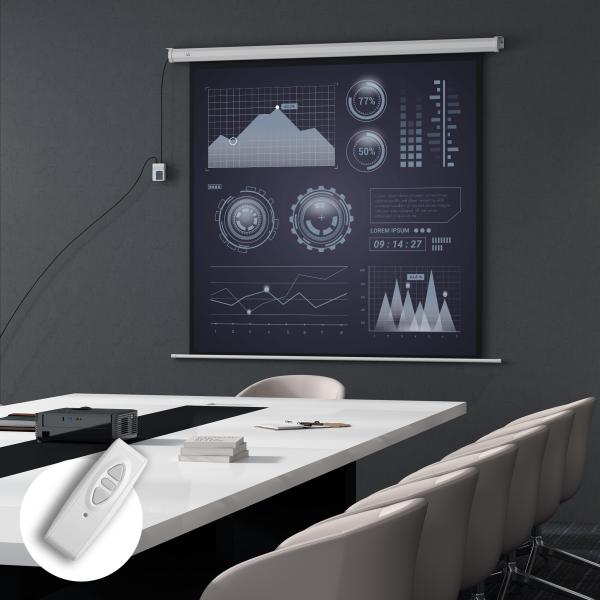 Tela de Projeção 189,5x189,5 cm 233,7 cm 1:1 HD 4K Rolo - tela para Cinema em Casa para Cinema em Casa Apresentações de Escritório