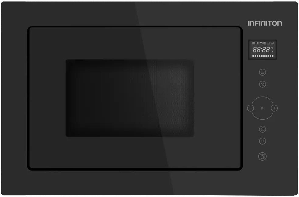 Microondas Encastre 25L 900W c/ Grill (Preto) - INFINITON