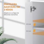 Aparador de Sala de Estar com Prateleira Ajustável Móvel para TV para Quarto Sala de Estar 107x35x80 cm Branco