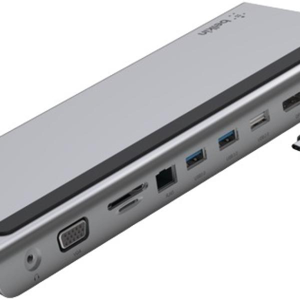 Docking USB - C 11 - EM - 1 (2x USB - A/USB - C/HDMI/DisplayPort/VGA/MicroSD/SD/RJ - 45/Jack) - BELKIN