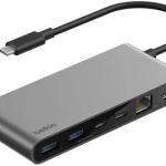 Hub USB - C 8 - EM - 1 (RJ45/HDMI/2x USB - C/2x USB - A/SD/MicroSD) - BELKIN