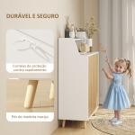 Sapateira para Entrada com Prateleiras Ajustáveis para 15 Pares de Sapatos 75x35x104 cm Branco e Madeira