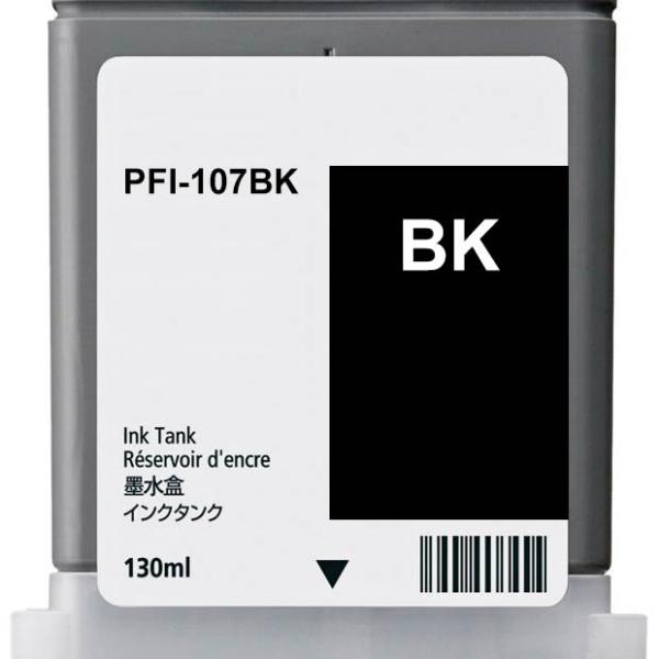 Tinteiro Compatível Canon PFI107 (PFI - 107BK/6705B001) - Preto