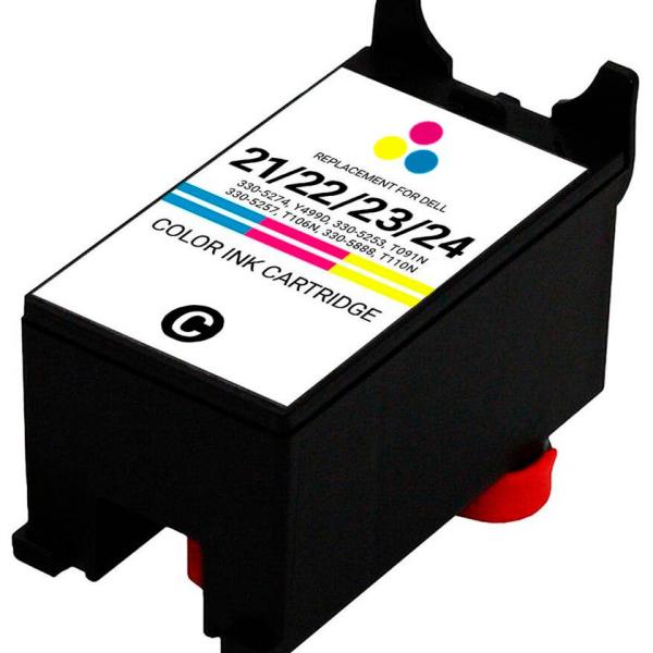 Dell Y499D/X740N/X738N Tricolor Tinteiro De Tinta Compatível 592 - 11334/592 - 11329