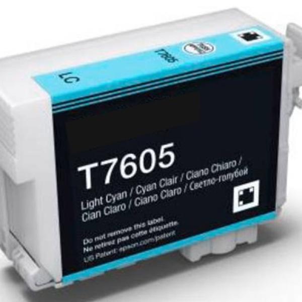 Epson T7605 Azul Light Tinteiro De Tinta Pigmentada Compatível C13T76054010