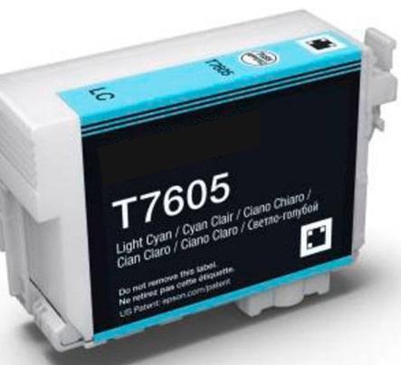 Epson T7605 Azul Light Tinteiro De Tinta Pigmentada Compatível C13T76054010