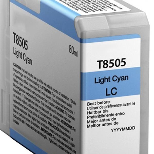 Epson T8505 Azul Light Tinteiro De Tinta Pigmentada Compatível C13T850500