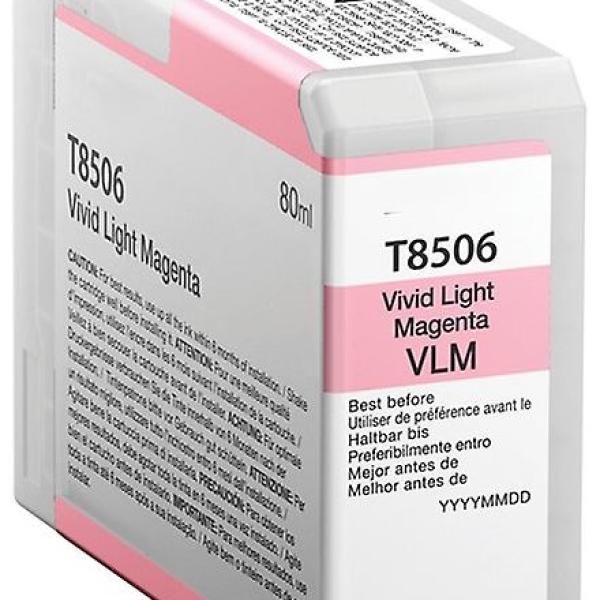 Epson T8506 Magenta Light Tinteiro De Tinta Pigmentada Compatível C13T850600
