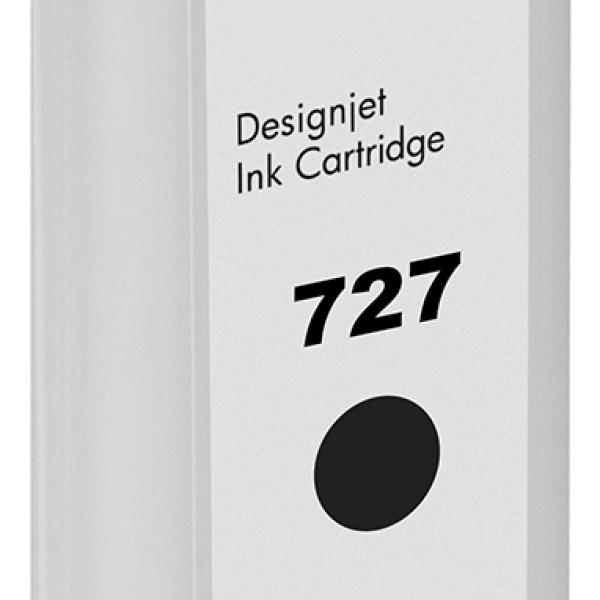 Hp 727 Preto Mate Tinteiro De Tinta Compatível B3P22A/C1Q12A