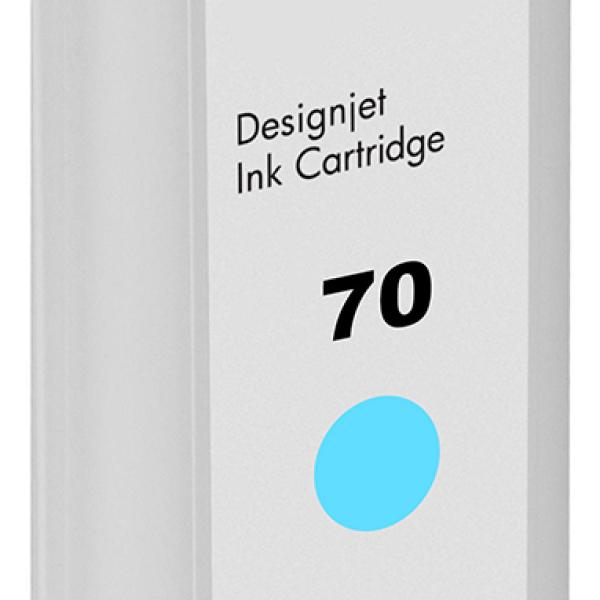Hp 70 Azul Light Tinteiro De Tinta Pigmentada Compatível C9390A