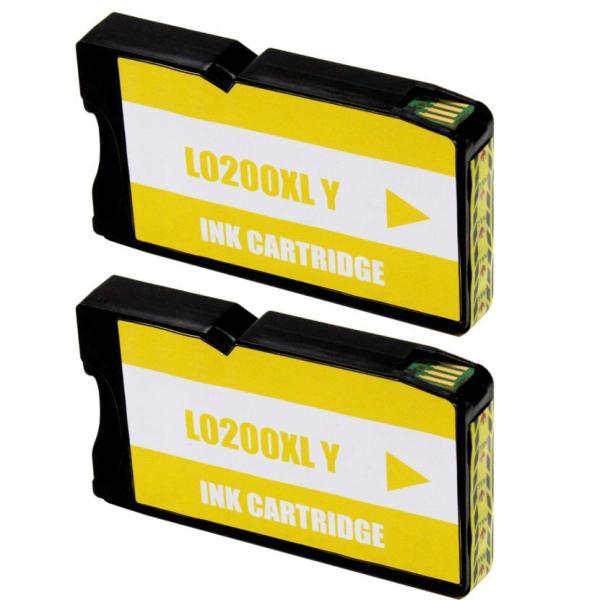 Lexmark 200Xl Amarelo Tinteiro De Tinta Compatível 14L0200 (Pack 2 Unidades)