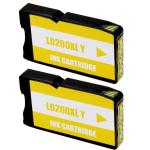 Lexmark 200Xl Amarelo Tinteiro De Tinta Compatível 14L0200 (Pack 2 Unidades)