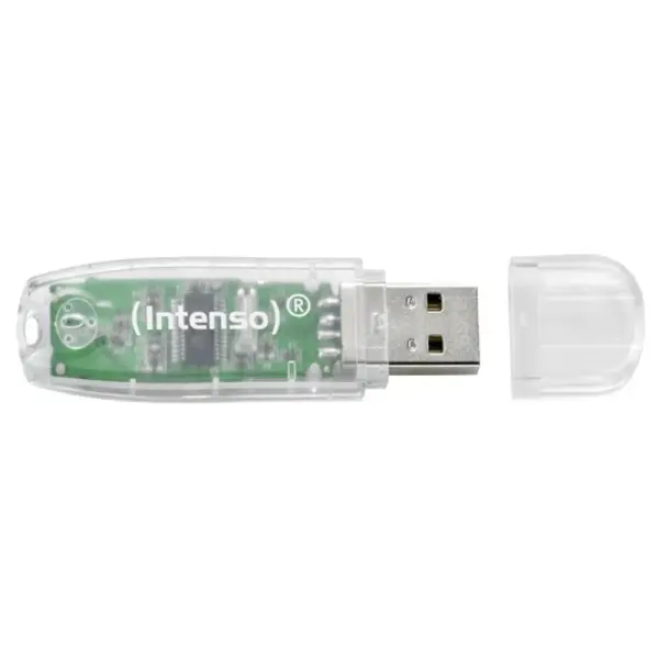 Pen Drive USB2.0 32GB (Transparente) - INTENSO Rainbow Line