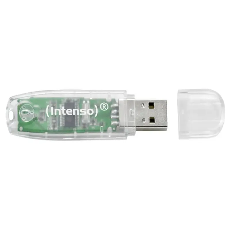 Pen Drive USB2.0 32GB (Transparente) - INTENSO Rainbow Line