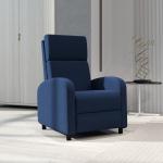 Cadeirão Relax Reclinável até 160° com Apoio para os Pés, até 120 kg, 64x86x102 cm, Azul - Escuro