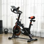 Bicicleta Estática com Resistência Ajustável Volante de Inércia de 8 kg Ecrã LCD Guiador e Assento Ajustável 103x53x100 - 114 cm Preto e Vermelho