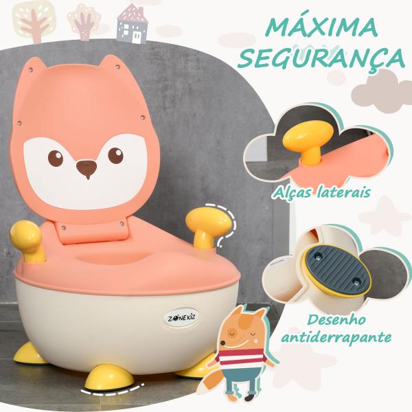 Bacio para Bebé de Aprendizagem Bacio para Criança de 6 - 36 Meses em Forma de Raposa 35,5x35x23 cm Rosa