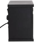 Lareira Elétrica com Efeito de Chama Realista Potência Ajustável 600W/1200W para Ambientes entre 13 - 18㎡ 34x17x31cm Preto