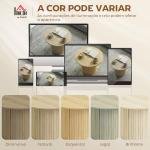 Mesa de Centro Redonda com Base de Coluna de Ripas para Sala de Estar ou Quarto Ø60x40 cm Madeira