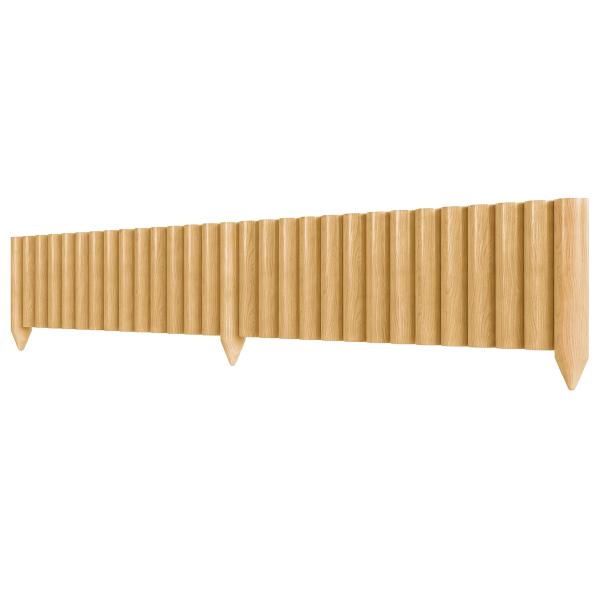 Cerca de Jardim em Madeira Painel Decorativo Resistente e Fácil de Instalar para Pátio Relva Caminho 176x38 cm Madeira
