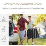 Espreguiçadeira de Jardim Reclinável e Dobrável com Orifício de Leitura Apoio para Cabeça e Encosto Ajustável em 4 Níveis para Praia 182x56x24,5 cm Preto