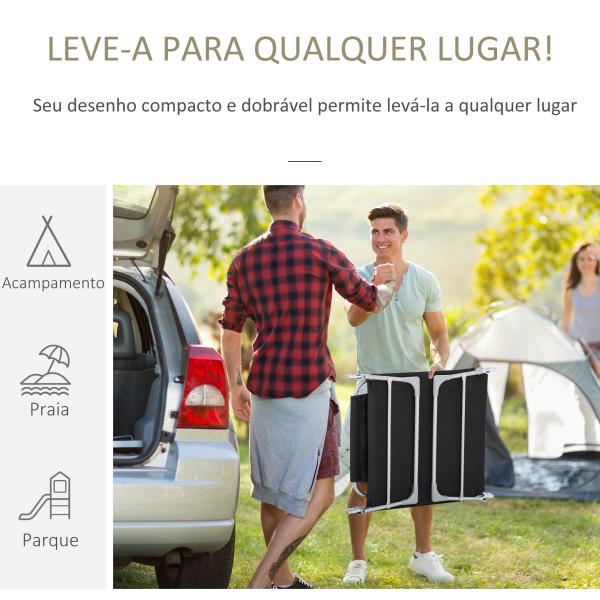 Espreguiçadeira de Jardim Reclinável e Dobrável com Orifício de Leitura Apoio para Cabeça e Encosto Ajustável em 4 Níveis para Praia 182x56x24,5 cm Preto