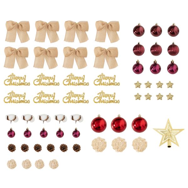 Árvore de Natal de 180 cm com Decorações 200 Luzes LED Branco Quente 8 Modos de Iluminação e 650 Ramos Verde
