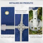 Tenda de Jardim 3x3m Tenda com 4 Partes Laterais Rede Mosquiteira com Zíper Proteção UV para Patio Azul
