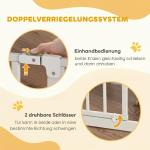 Barreira de Segurança para Cães 75 - 85 cm para Portas e Escadas, Dupla Direção, Duplo Bloqueio, Branco