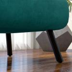 Poltrona Convertível em Cama Dobrável com Encosto Ajustável em 5 Níveis e Almofada Acolchoada Carga 120 kg 63x73x81 cm Verde