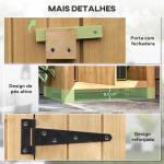 Armário Jardim de Madeira 77,5x54,2x179,5 cm 0,3 m² Armário para Arrumação de Ferramentas com 3 Prateleiras e 2 Portas com Fecho Madeira