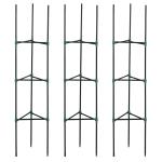 Conjunto de 3 Suportes para Plantas Trepadeiras Torre de Treliça para Plantas Frutas Verduras 38x38x182 cm Verde